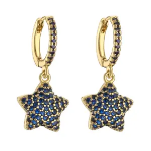 Golden Blue Diamond 1 Pair