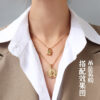 Wholesale Titanium steel 18K gold plated plain chain clavicle chain cross chain snake chain twisted chain
