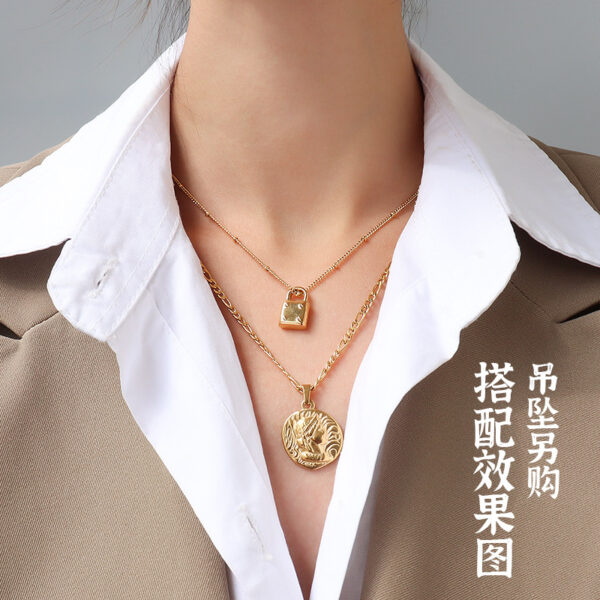 Wholesale Titanium steel 18K gold plated plain chain clavicle chain cross chain snake chain twisted chain