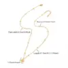 Wholesale PVD Coated Real Gold Plated Flower 201 Stainless Steel 304 Simple Style Classic Waterproof Non Tarnish Pendant Necklace