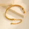 Wholesale PVD Coated Real Gold Plated 18K Gold Butterfly 304 Stainless Steel IG Style Elegant Lady Waterproof Non Tarnish 304 Stainless Steel Lobster Trigger Clasp Closure Chain Bracelet