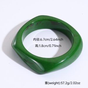 46# bracelet-olive green-square-wide side