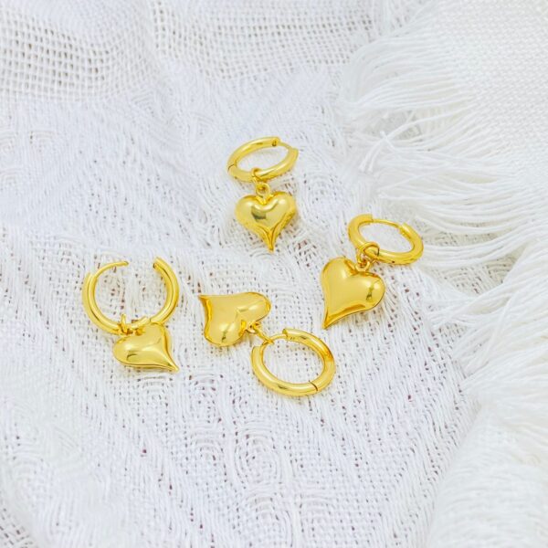 Wholesale Valentine's Day Jewelry Love Ear Buckle Simple Fashion Small Fragrant Style Stainless Steel Heart-shaped Earrings Accessories