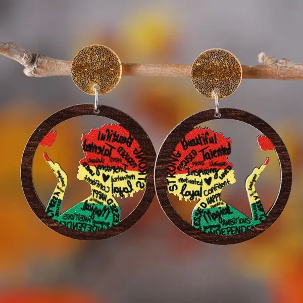 Wholesale Retro Round Multicolor Acrylic Stud Earrings With 304 Stainless Steel Posts For Women