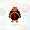oly-816acf33f6a4bec04b55d26196637bae Wholesale Thanksgiving Acrylic Turkey Pendant Earrings Necklace Keychain Single-Sided Glitter Powder Creative DIY Accessories