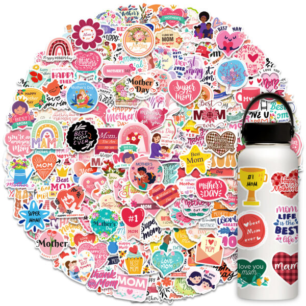 oly-81743612a6a63b83ef5503f49cb36bbf Wholesale 50-200 pieces Mother's DAY stickers HAPPY HAPPY Mother's DAY stickers