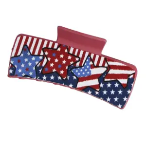 Independence Day Red Four Stars Blue Background
