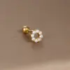 Wholesale 304 Stainless Steel Zircon Moon Heart Shape Flower Ear Studs