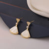 Wholesale Valentine's Day gift earrings personalized fashion high-grade fan-shaped shell earrings