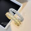 oly-81b37d92020fce0125aaad9d0aed0dab Wholesale Italian Court Style Buchi Family Manli Wreath Bracelet Counter with Textured Carved Gold Baking Paint Full Diamond Bracelet for Women