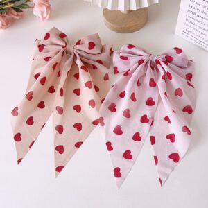 oly-81d194c6e44026e5a097ca27423fce62 Wholesale valentine's day bow ribbon spring clip heart-shaped red lip printing hair clip hair accessories