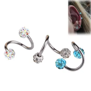 Wholesale Stainless Steel 16G Double Head Full Drill Mud Ball Ear Studs Bone Studs Piercing Decorations Geometric Pattern Unisex