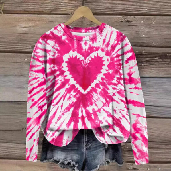 oly-820809fc8ada9fd05820c0024e3619ea Wholesale Explosions Valentine's Day Women's Top Autumn and Winter Casual Printed Round Neck Long Sleeve T-Shirt