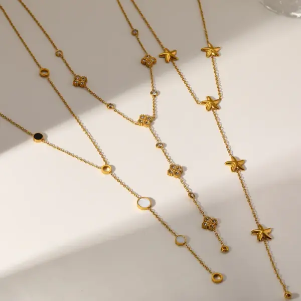 Wholesale Lucky Heart Electroplated Pendant Necklace For Women In 18K Real Gold Plated 304 Stainless Steel With PVD Coated Cable Chain