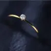 Wholesale Waterproof Non Tarnish 304 Stainless Steel Band Ring With Zircon Inlay, Unisex, Available In Gold