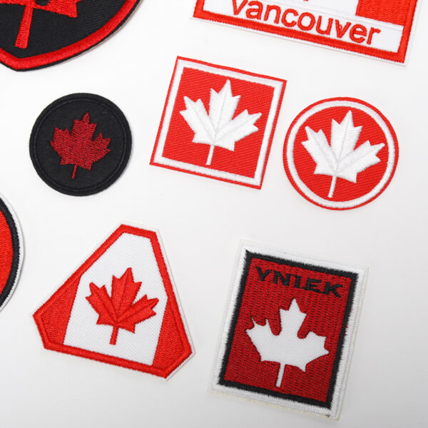oly-822f25a3ef70d64f1c6db6f446d58c88 Wholesale Embroidery Mini Embroidery Small Cloth Sticker Red Maple Leaf Computer Embroidery Sticker Clothes Bag Decoration Patch Decal