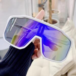 White frame purple film