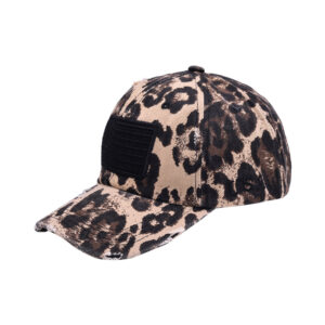 Leopard print-USA flag USA Children baseball cap / Free size (head circumference 52-54cm adjustable)