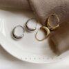 Wholesale Personalized Simple Glow Surface Cool Ear Ring South Korea Elegant Internet Popular Fashion Light Luxury Design Sense Small Earrings for Women