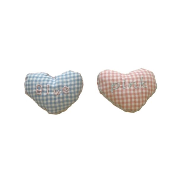 Wholesale Cute cotton three-dimensional plaid love key chain schoolbag pendant girlfriends couple gift accessories bag accessories