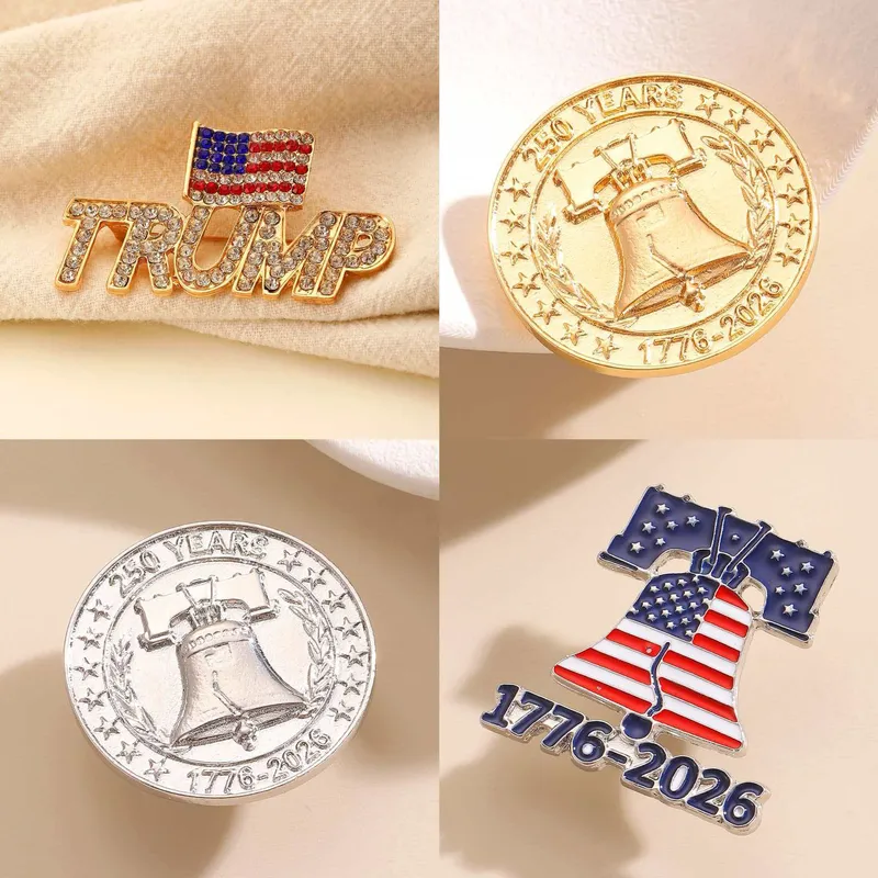 Wholesale Gold Zinc Alloy Coin Pin With Electroplated Finish, Perfect For Independence Day