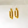 Wholesale E78 Style 304 Stainless Steel Earrings For Women Design 18K Gold Geometric C-shaped Stud Earrings Heart-shaped Electroplated
