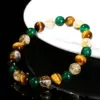 Wholesale JD Jewelry 7A Natural Yellow Tiger Eye Green Agate Yellow Crystal Geometric Pattern Mixed Beaded Bracelet Fashion Personality Bracelet