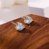 Wholesale 1 Pair Simple Style Commute Heart Shape Copper Ear Studs
