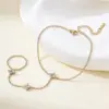 Wholesale Waterproof Non Tarnish Flowers Bracelet For Women In 18K Gold Plated 304 Stainless Steel With Zircon And PVD Coated Cable Chain