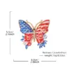 Wholesale Butterfly Pin In Red Zinc Alloy Featuring Diamond Craft, Perfect For Independence Day