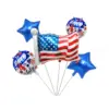 Wholesale 18inch Aluminum Foil Balloon Star Shape Celebration Decoration Party American Independence Day Outdoor Indoor Activities