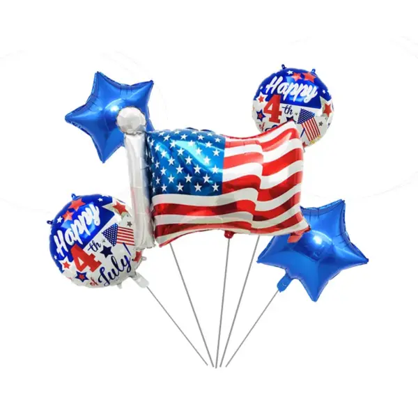 Wholesale 18inch Aluminum Foil Balloon Star Shape Celebration Decoration Party American Independence Day Outdoor Indoor Activities