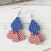 Wholesale Retro White Wood Water Droplets Drop Earrings For Women With 304 Stainless Steel Ear Pins Featuring Print Design