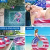 Wholesale American Flag PVC Swim Ring For Adults, Featuring Durable Material And Patriotic Design