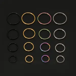 Wholesale Simple Style Circle Stainless Steel Plating Nose Ring Nose Pin