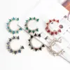 Wholesale Handmade Trillion-cut Marine Style Stud Earrings For Women In Golden Plated Zinc Alloy With Resin Inlay