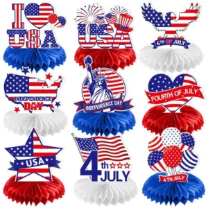 Wholesale 71st Anniversary Decoration Honeycomb Decorations Party Table Decorations American Independence Day Festival Supplies