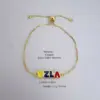 Wholesale Women’s National Flag Bracelet With Bezel Setting, PVD Coated Copper, 18K Real Gold Plated Slider Chain