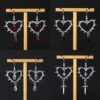 oly-832f2f41390f1c8e54e1500239c453ca Wholesale Personalized Thorns Love Earrings Women’s Earrings Punk Gothic Vintage Cross Drop Earrings
