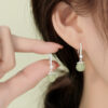 Wholesale  Hetian Jade  Women Valentine's Day Gift Earrings