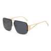oly-836860f1e552b9acf206c8b3463183c5 Wholesale Sunglasses Men's Advanced Sense Metal Half-frame Aviator Sunglasses Women's Fashion UV Protection