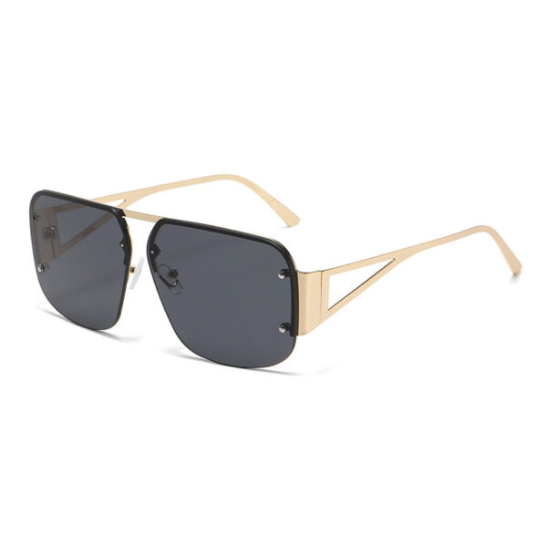 oly-836860f1e552b9acf206c8b3463183c5 Wholesale Sunglasses Men's Advanced Sense Metal Half-frame Aviator Sunglasses Women's Fashion UV Protection