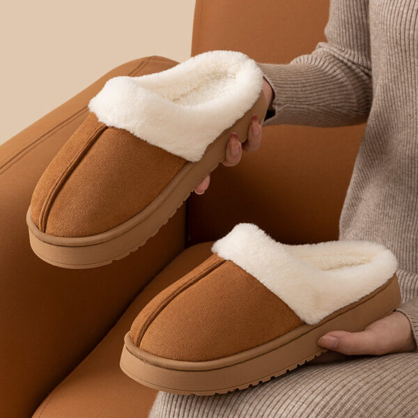 oly-837266ac860f49bf3a663402e02dc9b7 Wholesale Cotton Slippers Women's Winter fleece-lined Warm Comfortable Cotton Slippers Women's Cotton Shoes Non-slip Wool Slippers Moon Shoes