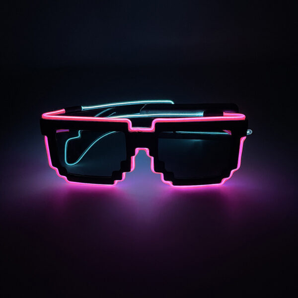 oly-83799eccf0572ce8f33be5822211d1cd Wholesale Cool Shiny El Wireless Mosaic Luminous Glasses Disco Luminous Led Sunglasses Ktv Bar Atmosphere