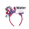 Wholesale 71st American Blue White Red Fireworks Headband Flag Party Decoration Headwear Unisex Rainbow