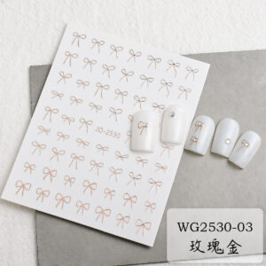 Rose gold bow ribbon (wg2530-03)