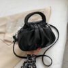 Wholesale Women's Bag Korean Style Portable Versatile Retro Solid Color Cloud Pleated Bag Armpit Shoulder Crossbody Bag