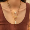 Wholesale Retro Ethnic Style Irregular Gravel Pendant Necklace Adjustable Wax Line Crystal Tassel Necklace