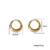 Wholesale PVD Coated 18K Gold Plated Solid Color 304 Stainless Steel Simple Style Classic Style Waterproof Non Tarnish Earrings