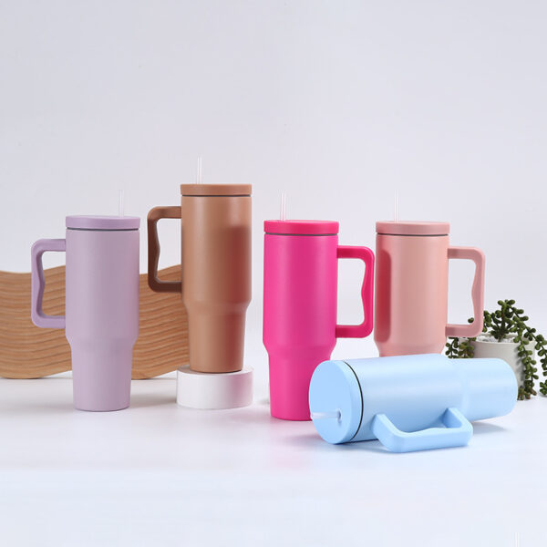 oly-8394c354caac01703b2eb20be6752dc2 Wholesale Third Generation 40oz Ice Cup Car Handle Straw Thermos Cup 304 Stainless Steel Thermal Insulation and Cold Storage